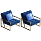 Tufted Cushions Lounge Chair Arms Included Reclining Chair with Pillow Cotton and Linen Blue 2 Piece Set Clearhalo 'Accent Chairs' 'accent_chairs' 'Chairs & Seating' 'furn' 'furn_accent_chairs' 'Furniture' 'Living Room Furniture' 6301784