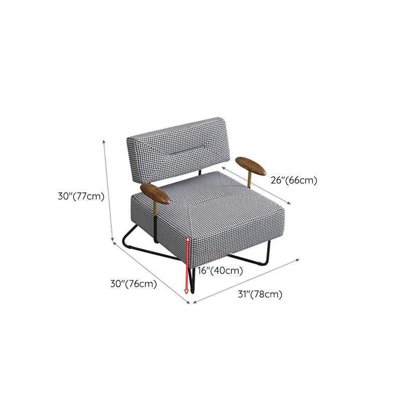 Chenille Arm Chair 29.92" Wide Arms Included Accent Armchair Clearhalo 'Accent Chairs' 'accent_chairs' 'Chairs & Seating' 'furn' 'furn_accent_chairs' 'Furniture' 'Living Room Furniture' 6301826