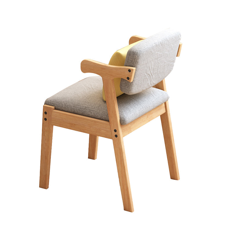 19.68" Wide Arm Chair Solid Wood Frame Chair for Living Room Linen 1 Piece Natural Wood Clearhalo 'Accent Chairs' 'accent_chairs' 'Chairs & Seating' 'furn' 'furn_accent_chairs' 'Furniture' 'Living Room Furniture' 6301921