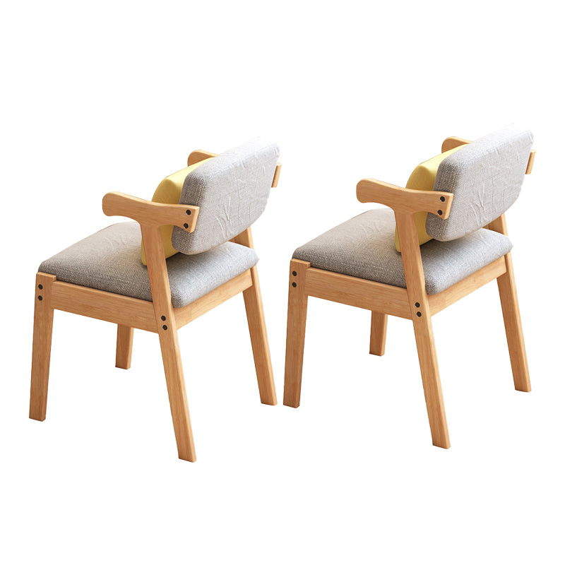 19.68" Wide Arm Chair Solid Wood Frame Chair for Living Room Linen 2 Piece Set Natural Wood Clearhalo 'Accent Chairs' 'accent_chairs' 'Chairs & Seating' 'furn' 'furn_accent_chairs' 'Furniture' 'Living Room Furniture' 6301923