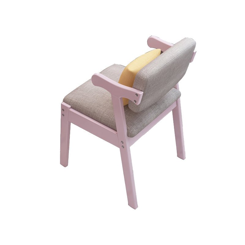 19.68" Wide Arm Chair Solid Wood Frame Chair for Living Room Linen 1 Piece Pink Clearhalo 'Accent Chairs' 'accent_chairs' 'Chairs & Seating' 'furn' 'furn_accent_chairs' 'Furniture' 'Living Room Furniture' 6301925