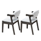 19.68" Wide Arm Chair Solid Wood Frame Chair for Living Room Linen 2 Piece Set Black Clearhalo 'Accent Chairs' 'accent_chairs' 'Chairs & Seating' 'furn' 'furn_accent_chairs' 'Furniture' 'Living Room Furniture' 6301931