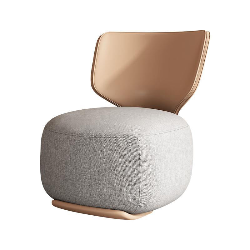 22.83" Wide Parsons Chair Armless Chair with Fixed Back for Living Room Cream Gray Linen 1 Piece Clearhalo 'Accent Chairs' 'accent_chairs' 'Chairs & Seating' 'furn' 'furn_accent_chairs' 'Furniture' 'Living Room Furniture' 6301956