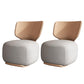 22.83" Wide Parsons Chair Armless Chair with Fixed Back for Living Room Cream Gray Linen 2 Piece Set Clearhalo 'Accent Chairs' 'accent_chairs' 'Chairs & Seating' 'furn' 'furn_accent_chairs' 'Furniture' 'Living Room Furniture' 6301957