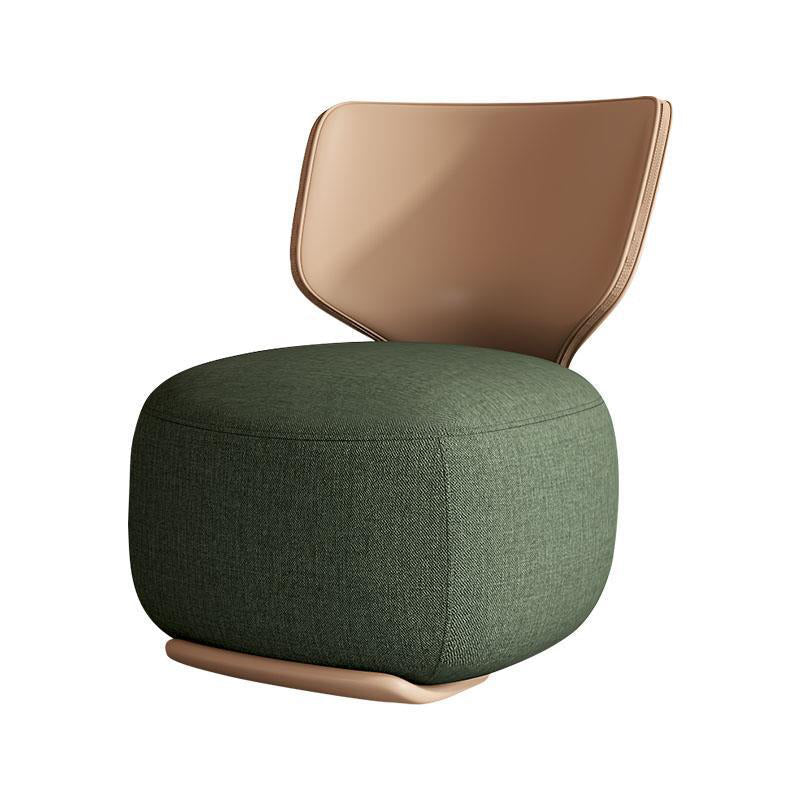 22.83" Wide Parsons Chair Armless Chair with Fixed Back for Living Room Blackish Green Linen 1 Piece Clearhalo 'Accent Chairs' 'accent_chairs' 'Chairs & Seating' 'furn' 'furn_accent_chairs' 'Furniture' 'Living Room Furniture' 6301958