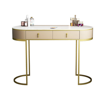 Tavolo da vanità in legno e metallo lussuoso scrivania con 2 cassetti