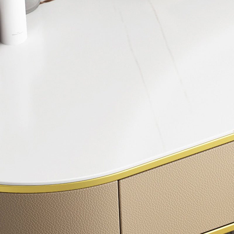 Tavolo da vanità in legno e metallo lussuoso scrivania con 2 cassetti