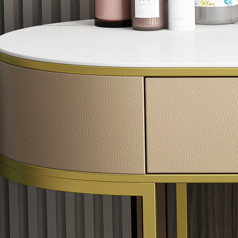 Tavolo da vanità in legno e metallo lussuoso scrivania con 2 cassetti