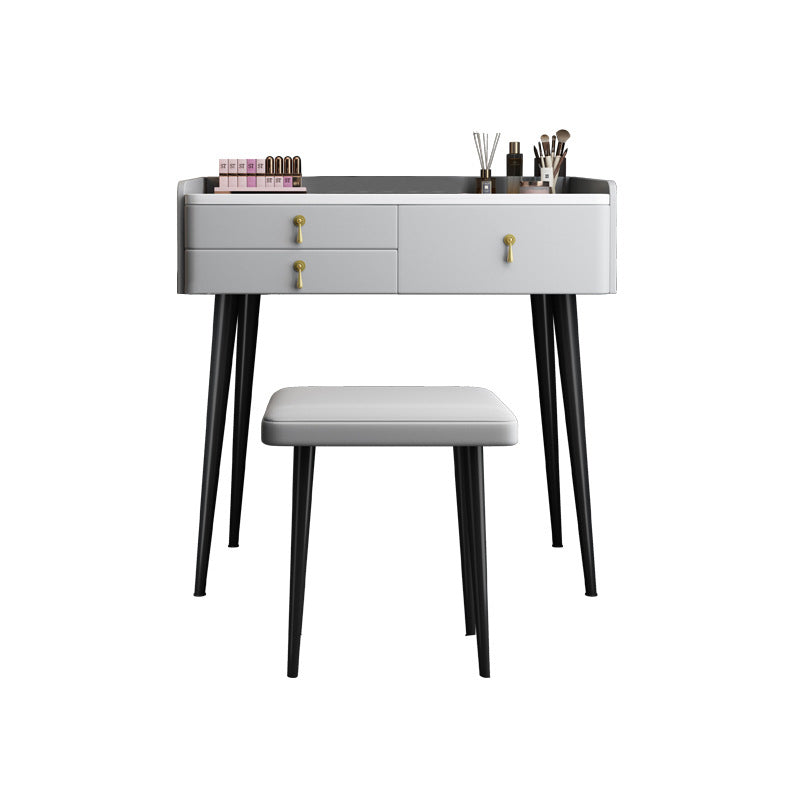Tocador de maquillaje de dormitorio 31.1 "tocador moderno alto en gris