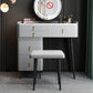 Tocador de maquillaje de dormitorio 31.1 "tocador moderno alto en gris