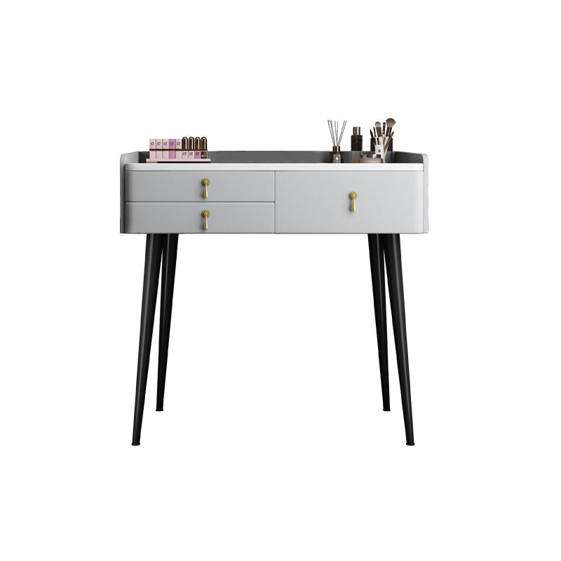 Tocador de maquillaje de dormitorio 31.1 "tocador moderno alto en gris