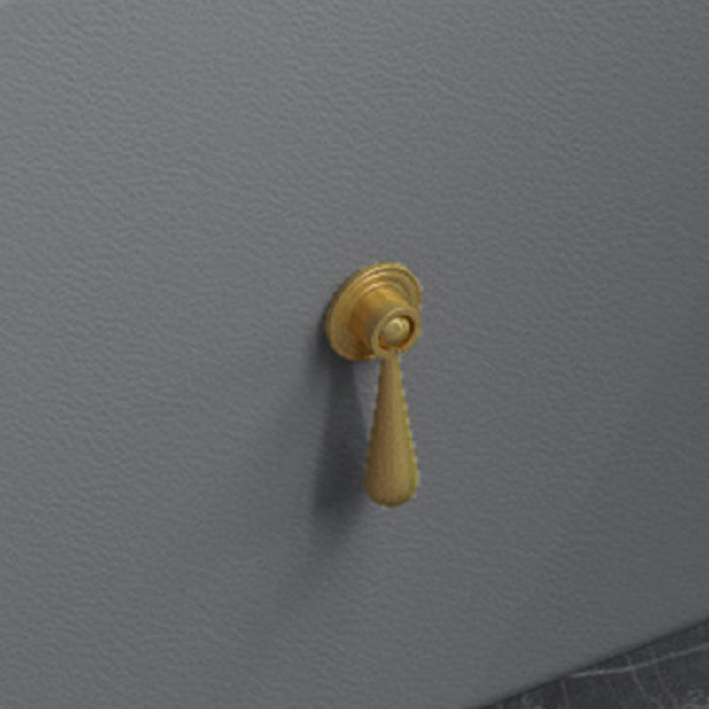 Tocador de maquillaje de dormitorio 31.1 "tocador moderno alto en gris