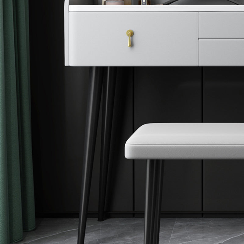 Tocador de maquillaje de dormitorio 31.1 "tocador moderno alto en gris
