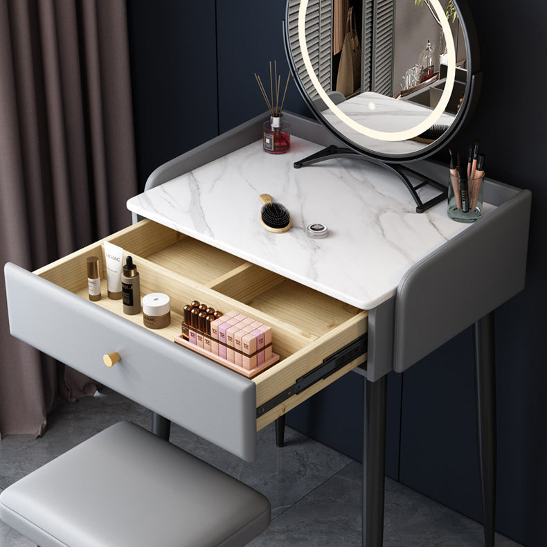 Modern 1 Drawer Vanity Dressing Table 23.62" Wide Vanity Set