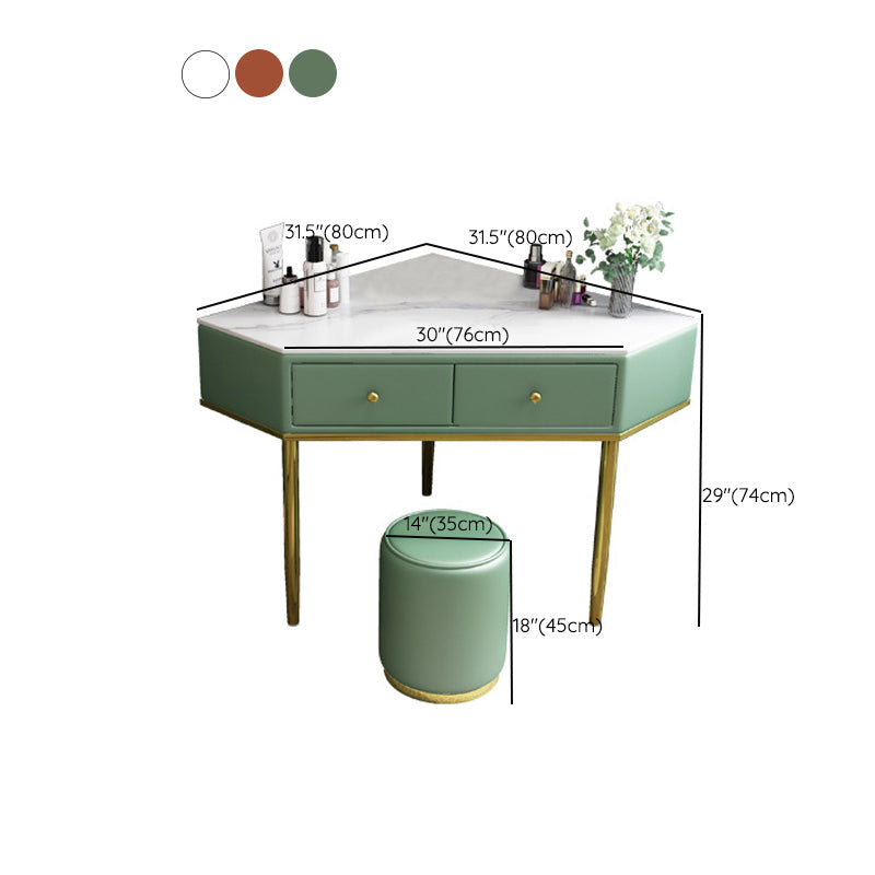 2-Drawers Dressing Table Luxurious Stone Top Vanity Set for Bedroom Clearhalo 'Bedroom Furniture' 'furn' 'furn_makeup_vanities' 'Furniture' 'Makeup Vanities' 'makeup_vanities' 6302049