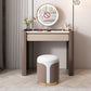2 Storage Drawers Make-up Vanity Stool Set Faux Leather Dressing Table