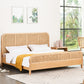 Tropical Solid Wood Panel Bed Rectangular Solid Color Standard Bed Queen Yes Clearhalo 'Bedroom Furniture' 'Beds' 'furn' 'furn_beds' 'Furniture' 6302109