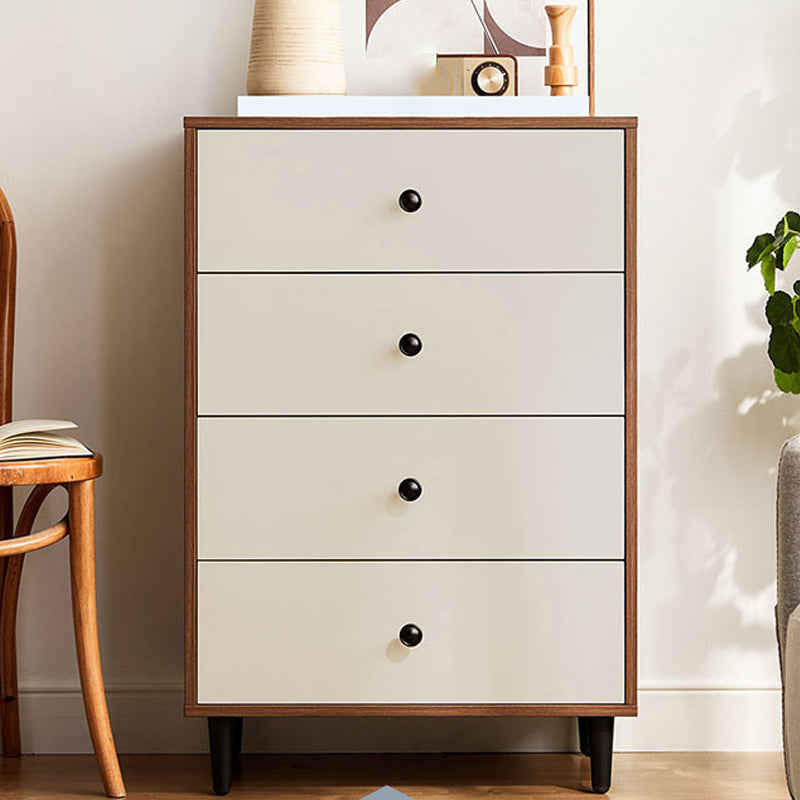 Modern 35.8" Tall Simple Accent Chest 4 Drawers Wood Storage Cabinet