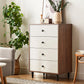 Modern 35.8" Tall Simple Accent Chest 4 Drawers Wood Storage Cabinet