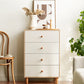 Modern 35.8" Tall Simple Accent Chest 4 Drawers Wood Storage Cabinet