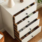 Modern 35.8" Tall Simple Accent Chest 4 Drawers Wood Storage Cabinet