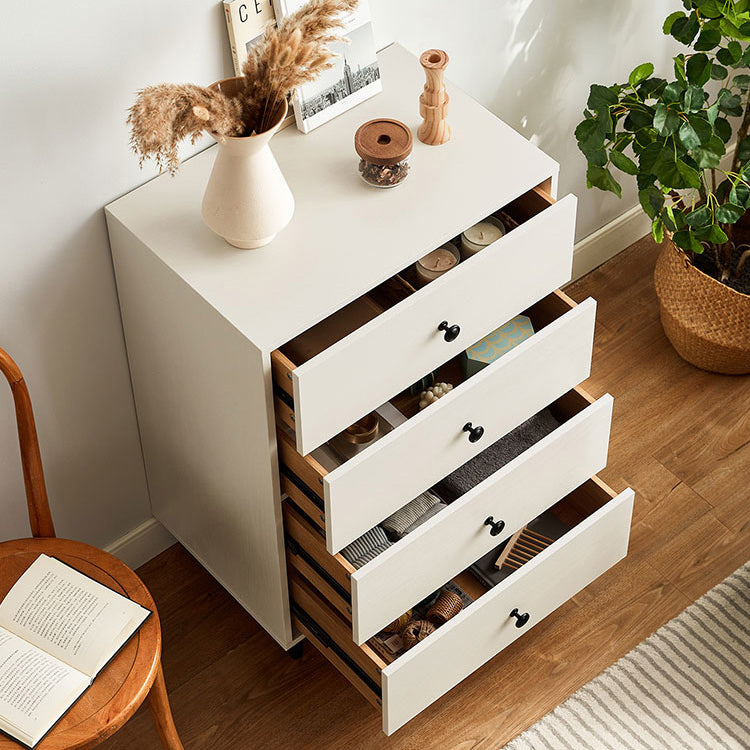 Modern 35.8" Tall Simple Accent Chest 4 Drawers Wood Storage Cabinet