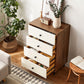 Modern 35.8" Tall Simple Accent Chest 4 Drawers Wood Storage Cabinet