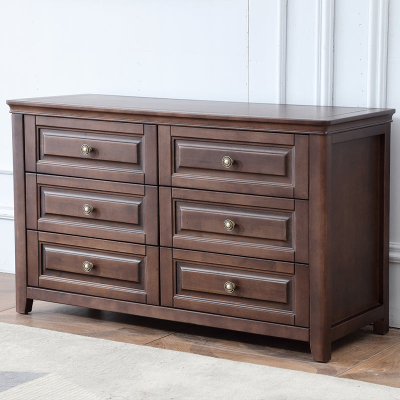 Mid-Century Modern Solid Wood Accent Chest with Drawers in Brown Clearhalo 'Cabinets & Chests' 'cabinets_chests' 'furn' 'furn_cabinets_chests' 'Furniture' 'Living Room Furniture' 6302368