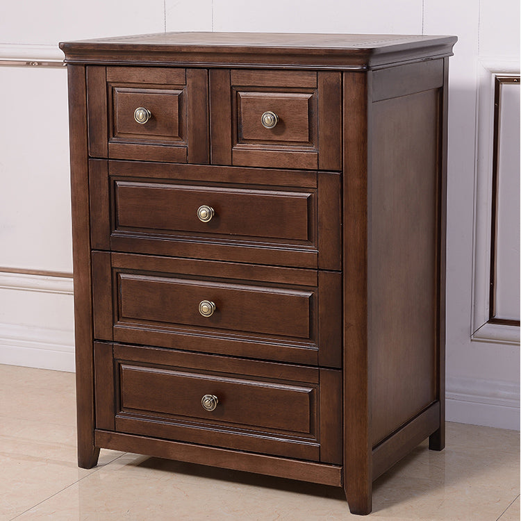 Mid-Century Modern Solid Wood Accent Chest with Drawers in Brown Clearhalo 'Cabinets & Chests' 'cabinets_chests' 'furn' 'furn_cabinets_chests' 'Furniture' 'Living Room Furniture' 6302371