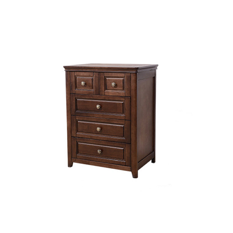 Mid-Century Modern Solid Wood Accent Chest with Drawers in Brown Clearhalo 'Cabinets & Chests' 'cabinets_chests' 'furn' 'furn_cabinets_chests' 'Furniture' 'Living Room Furniture' 6302372