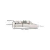 White Curved Seating Tight Back Tuxedo Arm Sofa for Living Room