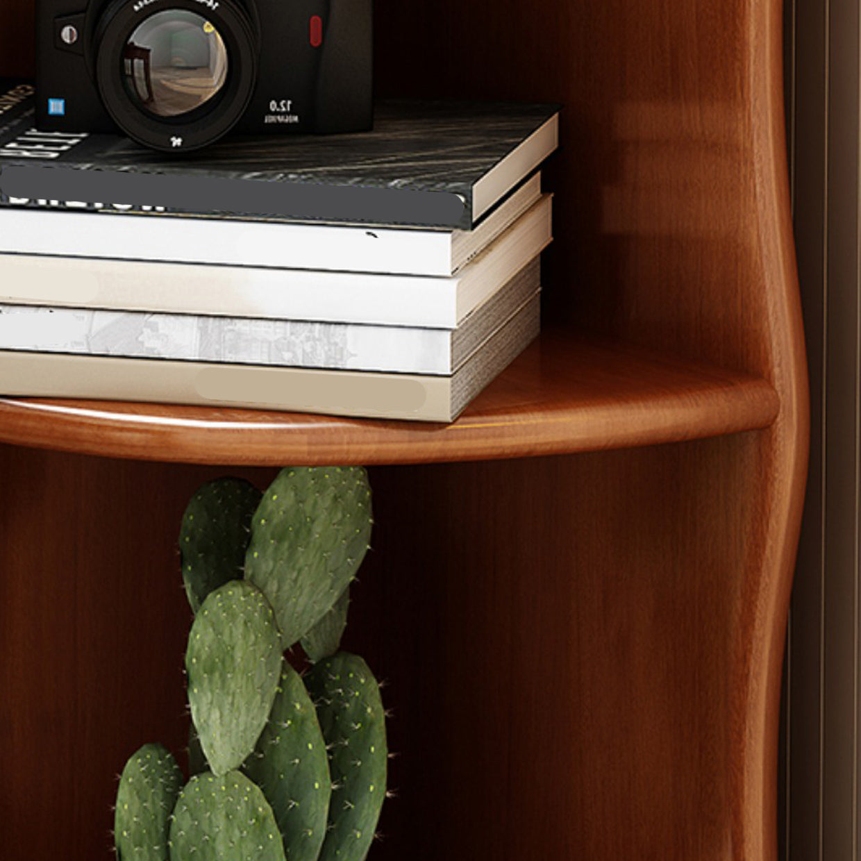 Coffre d'accent en bois massif à 5 niveaux coffre de rangement d'angle triangle de 63 "de haut