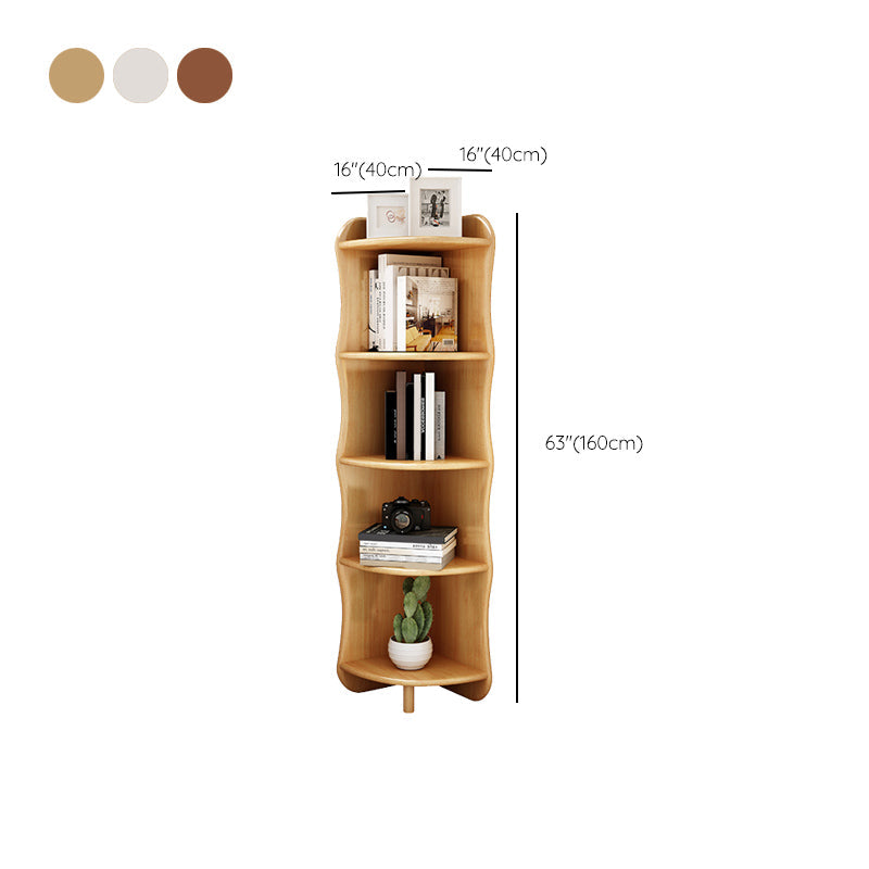 Coffre d'accent en bois massif à 5 niveaux coffre de rangement d'angle triangle de 63 "de haut