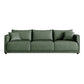 Contemporary Faux Leather Sofa with 3 Pillows Back for 3 People