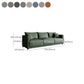 Contemporary Faux Leather Sofa with 3 Pillows Back for 3 People