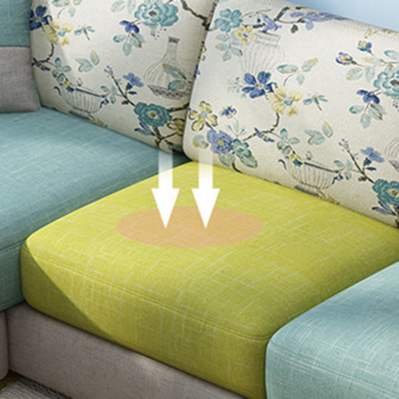 Scandinavian Fabric Sectional Sofa Square Arm Sectional with Storage Clearhalo 'furn' 'furn_sectionals' 'Furniture' 'Living Room Furniture' 'Sectionals' 6302496