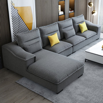 Cuscino moderno retro di divano di divano lino inclinati braccio sezionale