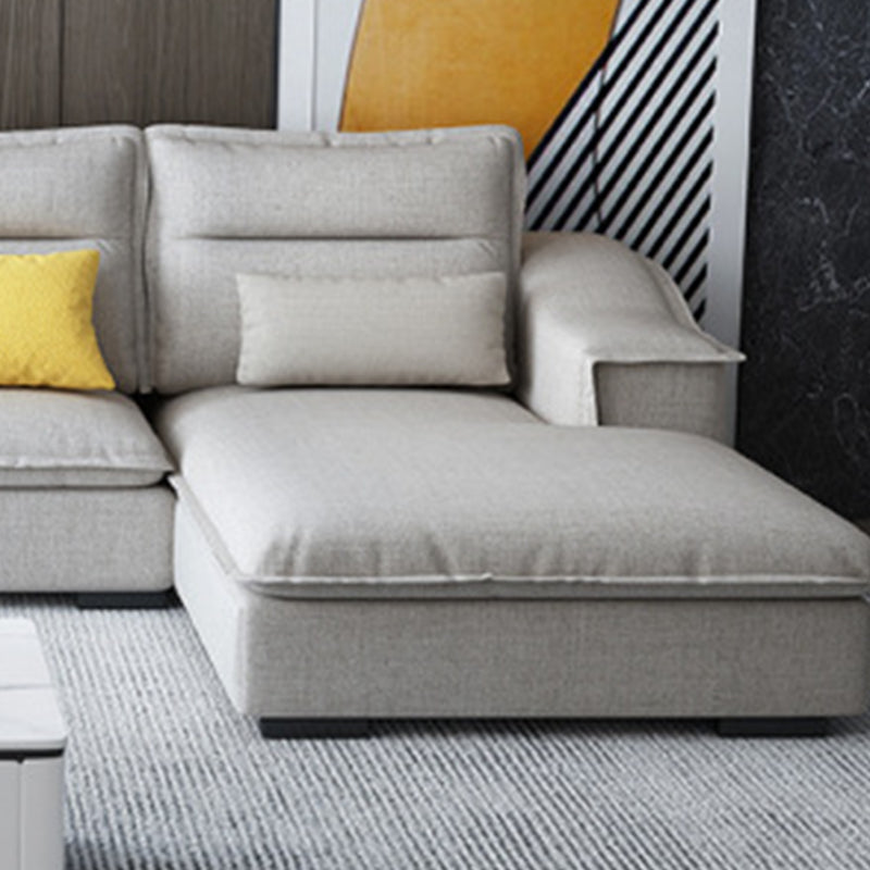 Cuscino moderno retro di divano di divano lino inclinati braccio sezionale