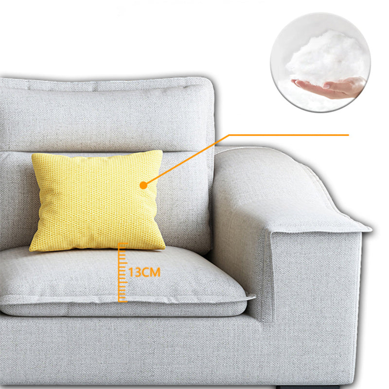 Cuscino moderno retro di divano di divano lino inclinati braccio sezionale