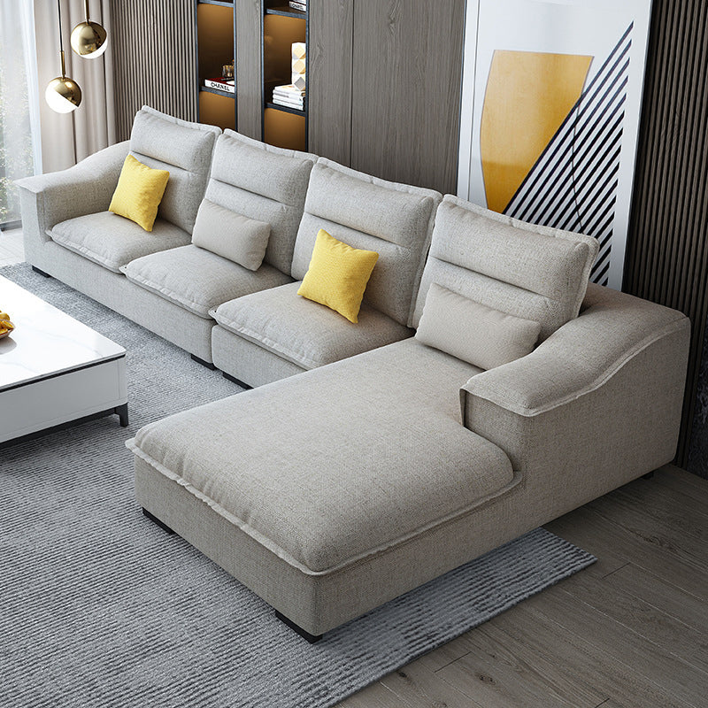 Cuscino moderno retro di divano di divano lino inclinati braccio sezionale