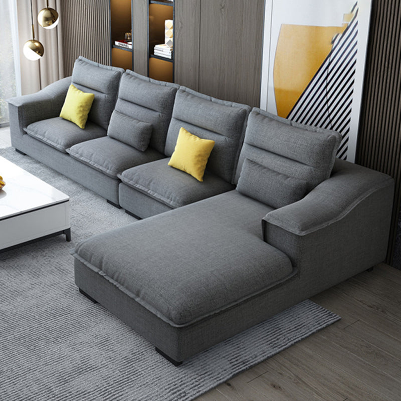 Cuscino moderno retro di divano di divano lino inclinati braccio sezionale