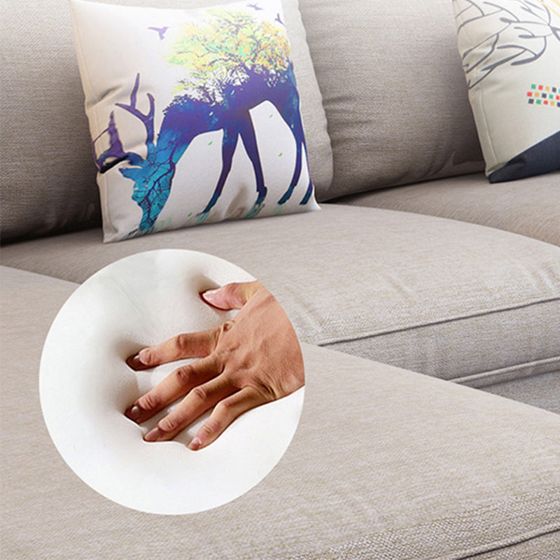 Scandinavian 4-seater Fabric Sectional Slipcovered Pillow Top Arm Sectional Clearhalo 'furn' 'furn_sectionals' 'Furniture' 'Living Room Furniture' 'Sectionals' 6302539