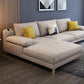4-seater L-shape Sectional Fabric Pillow Top Arm Sectional with Pillows Clearhalo 'furn' 'furn_sectionals' 'Furniture' 'Living Room Furniture' 'Sectionals' 6302581