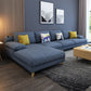 4-seater L-shape Sectional Fabric Pillow Top Arm Sectional with Pillows Dark Blue Left Clearhalo 'furn' 'furn_sectionals' 'Furniture' 'Living Room Furniture' 'Sectionals' 6302585