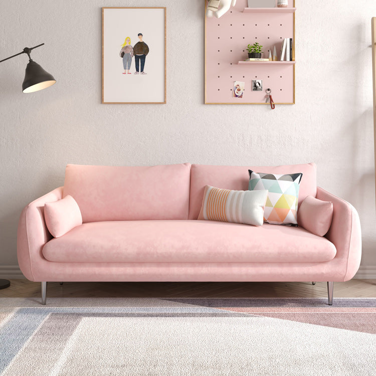 Contemporary 31.49" H Solid Color Velvet Flared Arm Loveseat