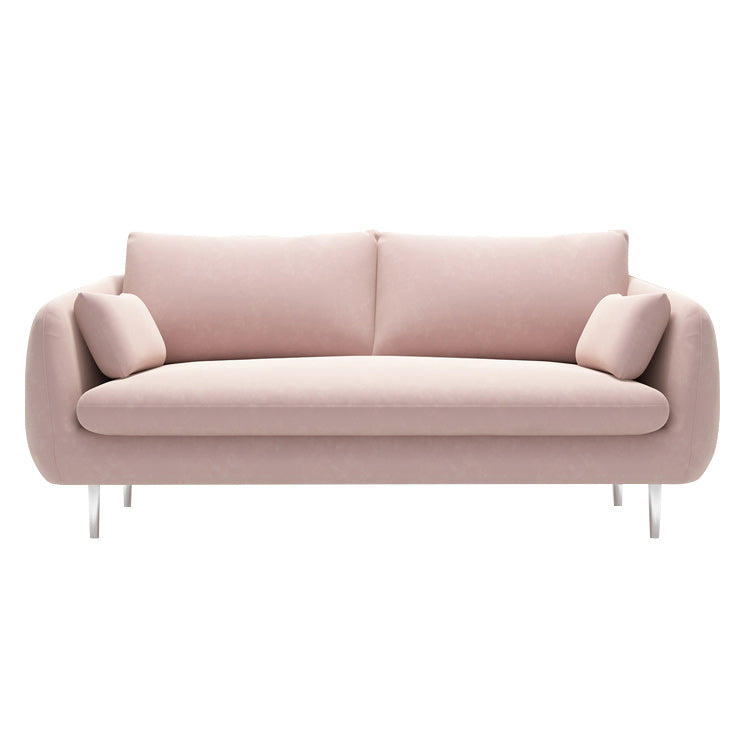 Contemporary 31.49" H Solid Color Velvet Flared Arm Loveseat