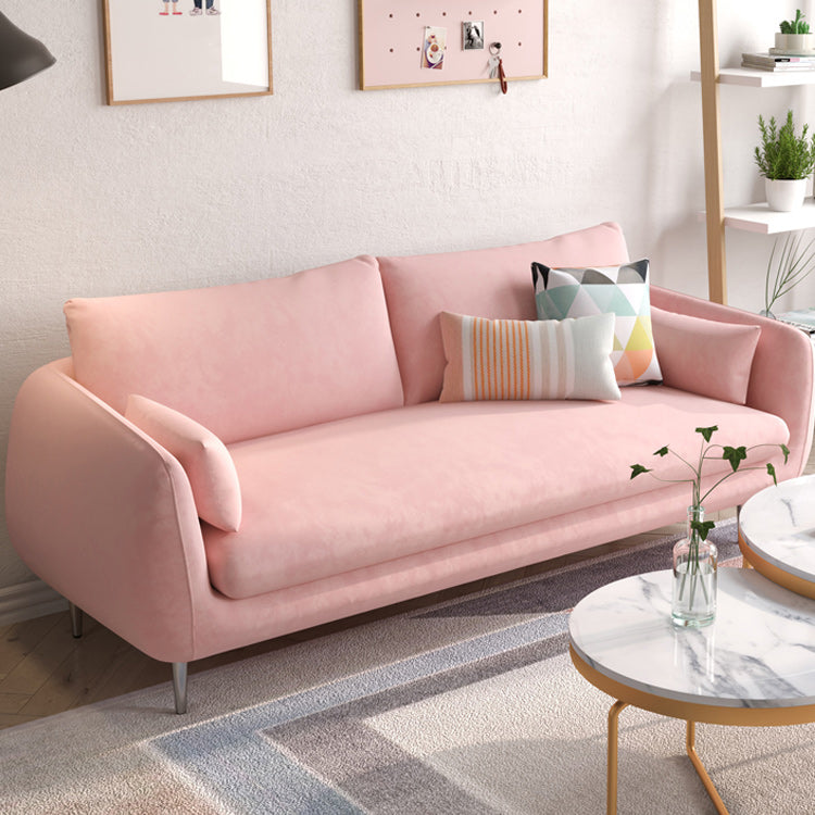 Contemporary 31.49" H Solid Color Velvet Flared Arm Loveseat