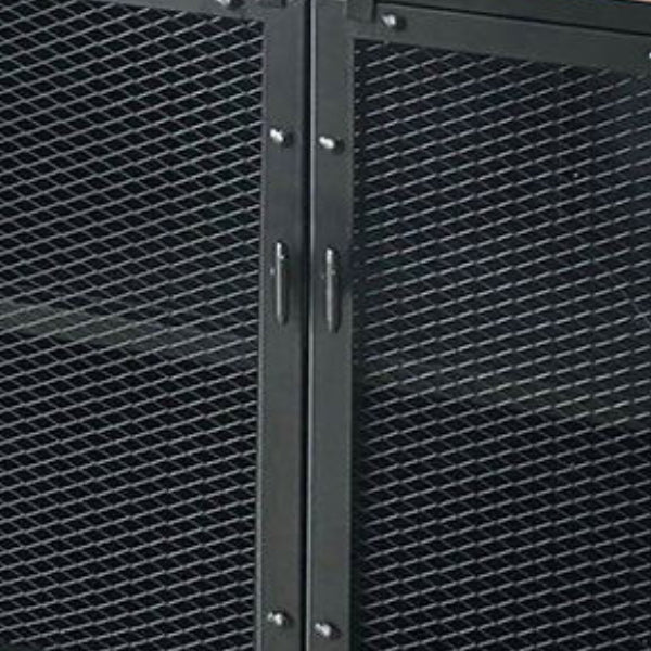 29.5" Tall Metal Accent Cabinet Industrial 2 - Door Chest with Wood Top Clearhalo 'Cabinets & Chests' 'cabinets_chests' 'furn' 'furn_cabinets_chests' 'Furniture' 'Living Room Furniture' 6302650