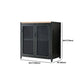 29.5" Tall Metal Accent Cabinet Industrial 2 - Door Chest with Wood Top Clearhalo 'Cabinets & Chests' 'cabinets_chests' 'furn' 'furn_cabinets_chests' 'Furniture' 'Living Room Furniture' 6302652