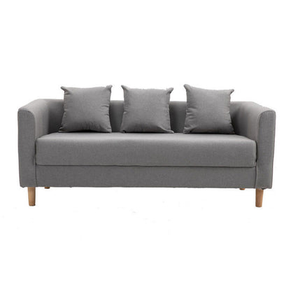Contemporary 23.62" H Cotton Blend Tuxedo Arm Sofa for Living Room Light Gray Clearhalo 'furn' 'furn_sofas' 'Furniture' 'Living Room Furniture' 'Sofa' 'sofas' 6302657